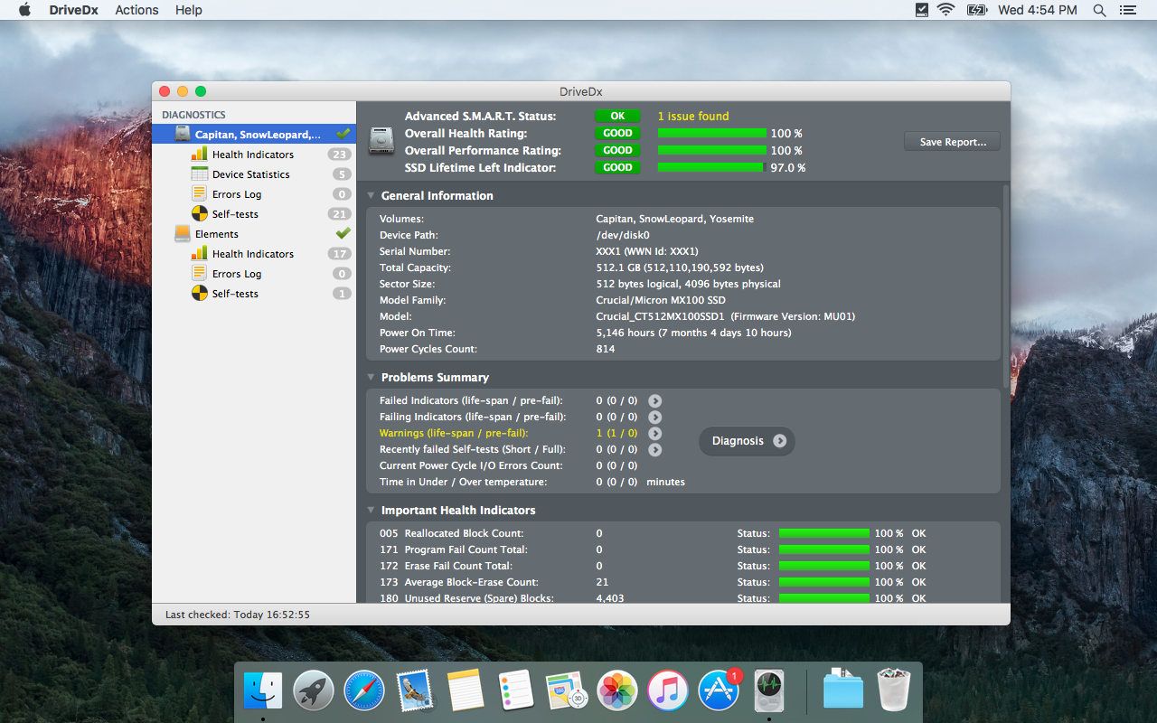 DriveDx 1.4.1 for Mac - Save yourself from Data Loss and Downtime Image